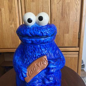 1970s VTG Sesame Street Ceramic Cookie Monster Cookie Jar Muppets,